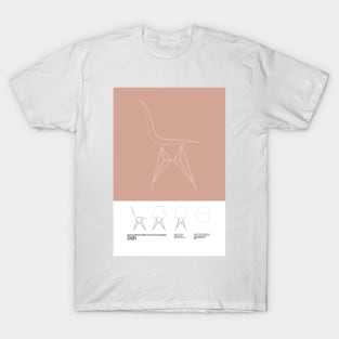 Eames DSR Chair Poster Mid Century Design - Minimal Design - Charles and Ray Eames T-Shirt